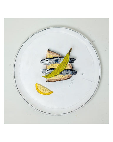 Teddy Benfield, "Untitled (Sardines, Anaheim Chili, Buttered Sourdough)" SOLD