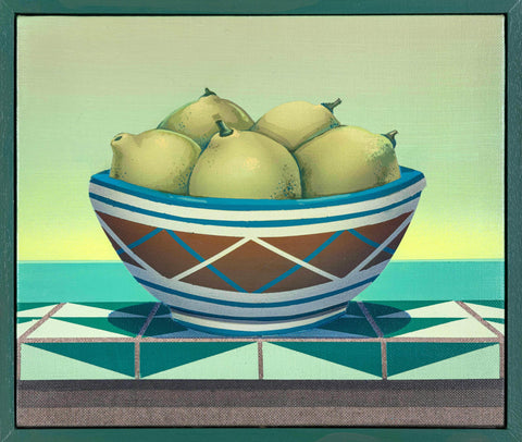 Robert Minervini, "Five Lemons in a Bowl by the Sea"