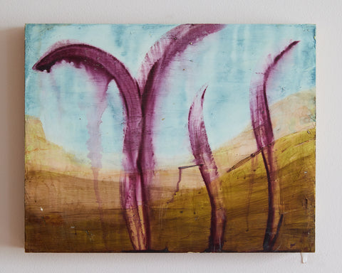 Jo Andres, "purple trees on horizon" RESERVED