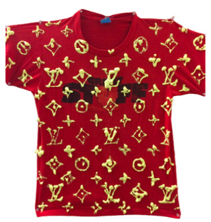 Alfred Steiner, "LV DIY Red Great Stuff T-Shirt"