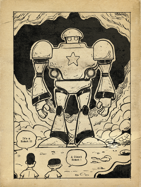 Sonny Liew, "Untitled (Ah Huat's Giant Robot)"