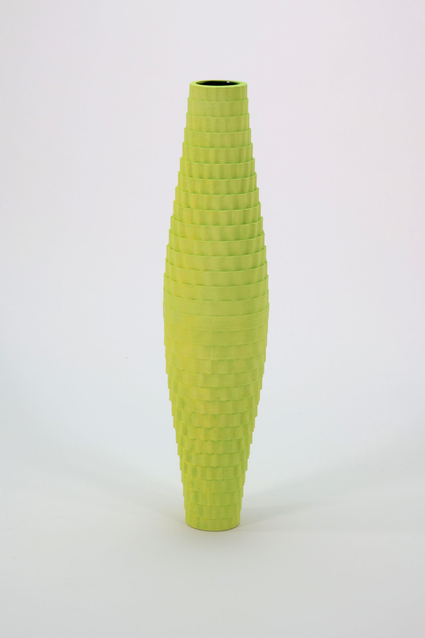 Christine Romanell, "Tall Vessel Yellow Teal"