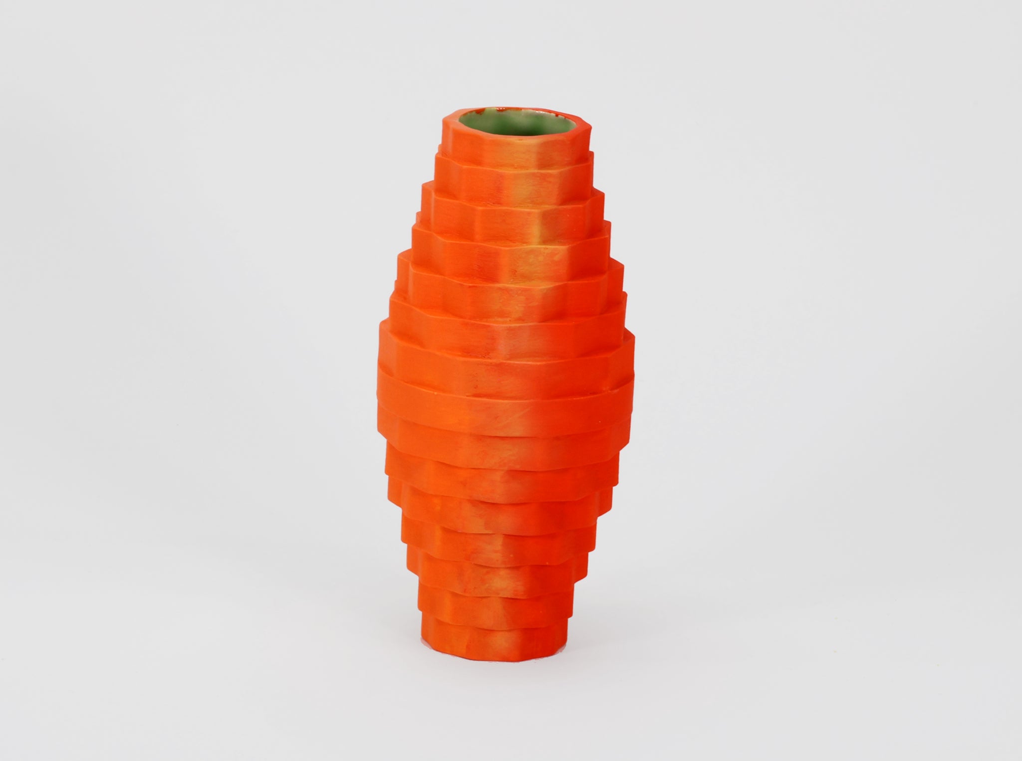 Christine Romanell, "Medium Vessel Orange Green"