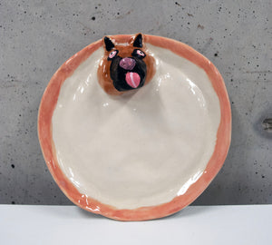 Lauren Cohen, "Dog Face Plate 2"