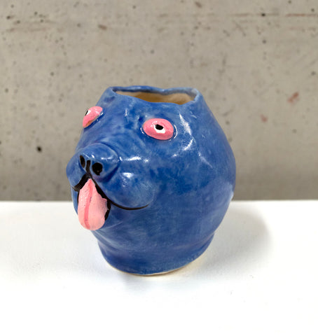 Lauren Cohen, "Dog Face Vase 1" SOLD