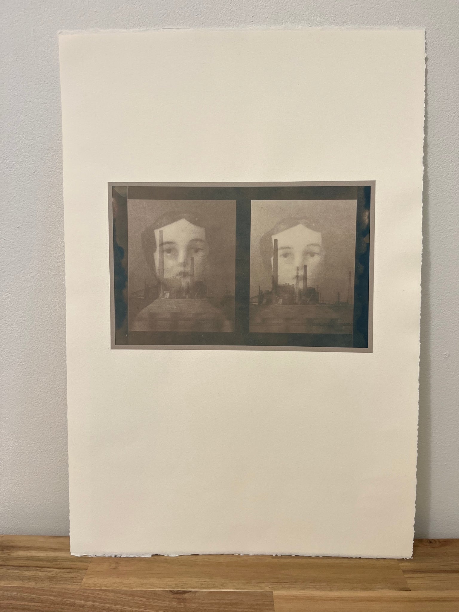 Jo Andres, "Double Portrait: Spirit with Smokestacks"