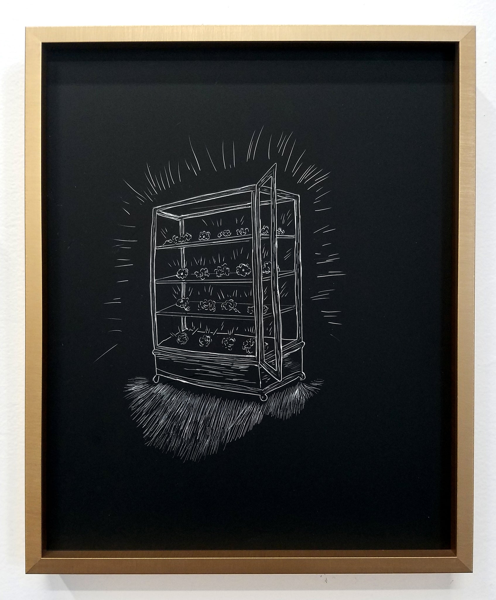 Jennifer Dalton, "Girl Detective (glowing cabinet)"