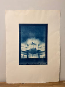 Jo Andres, "watertower spaceship, indigo"