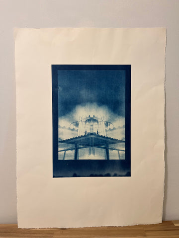 Jo Andres, "Spaceship Water Tower Blue"