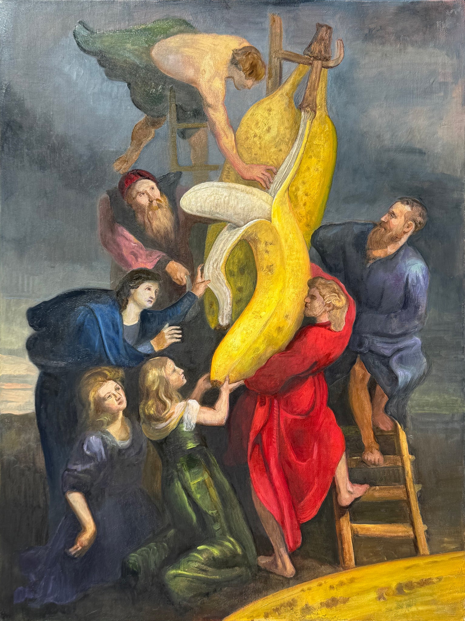 David Molesky, "Descent from the Hanger" SOLD