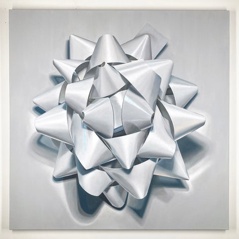 Melodie Provenzano, "Peace Within: Gray Bow on Gray inspired by Ellsworth Kelly"