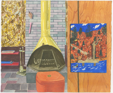 Breehan James, "Fireplace and Grandpa's Painting"