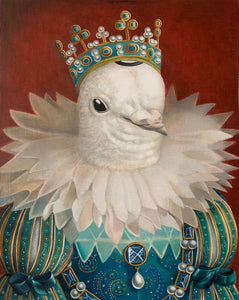 Amy Hill, "Bird with Blue Bows"