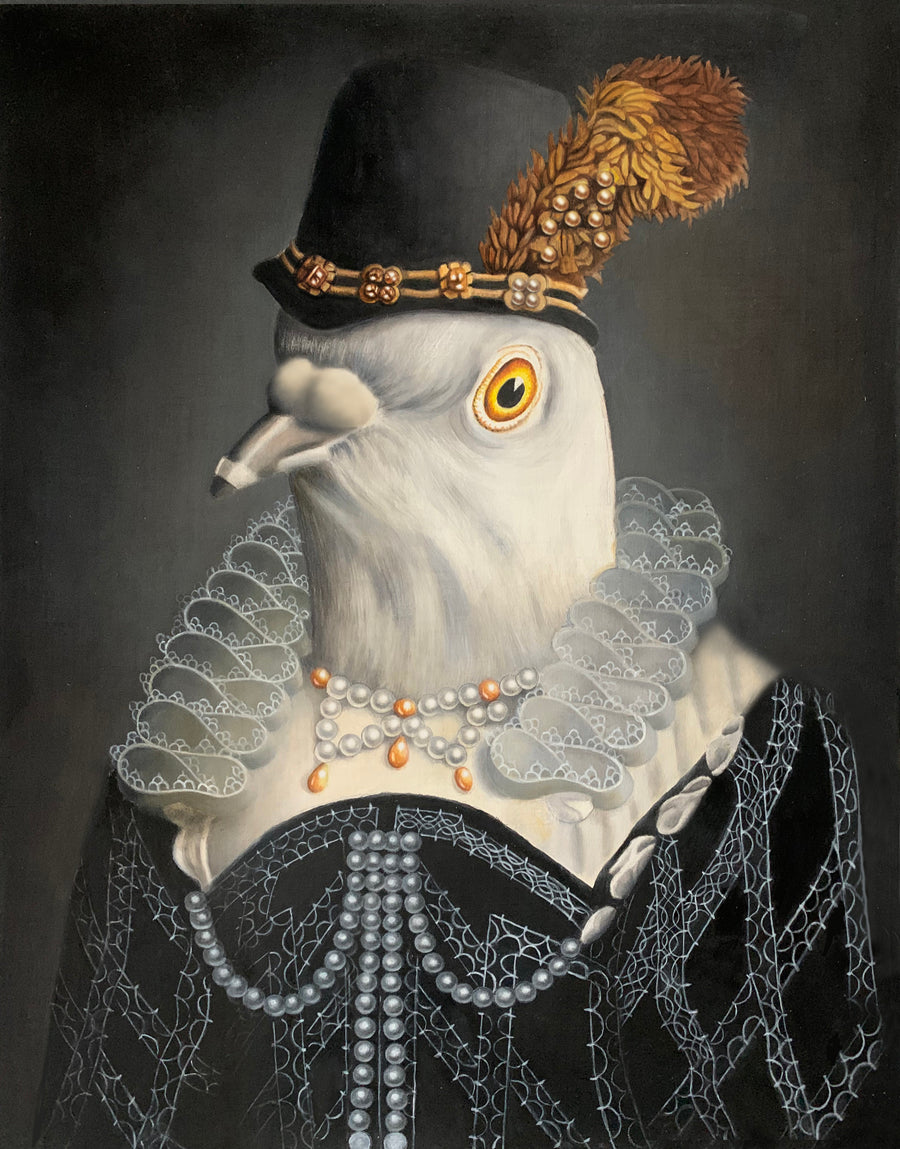 Amy Hill, "Bird with Feathery Hat"