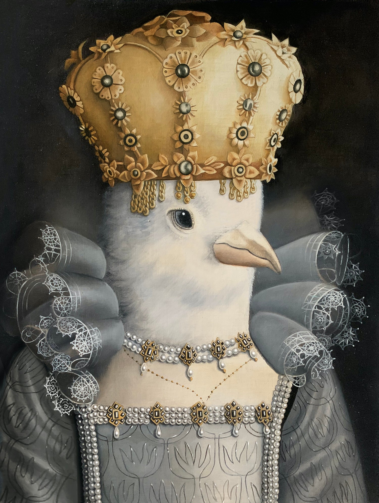 Amy Hill, "Bird with Flowered Hat"