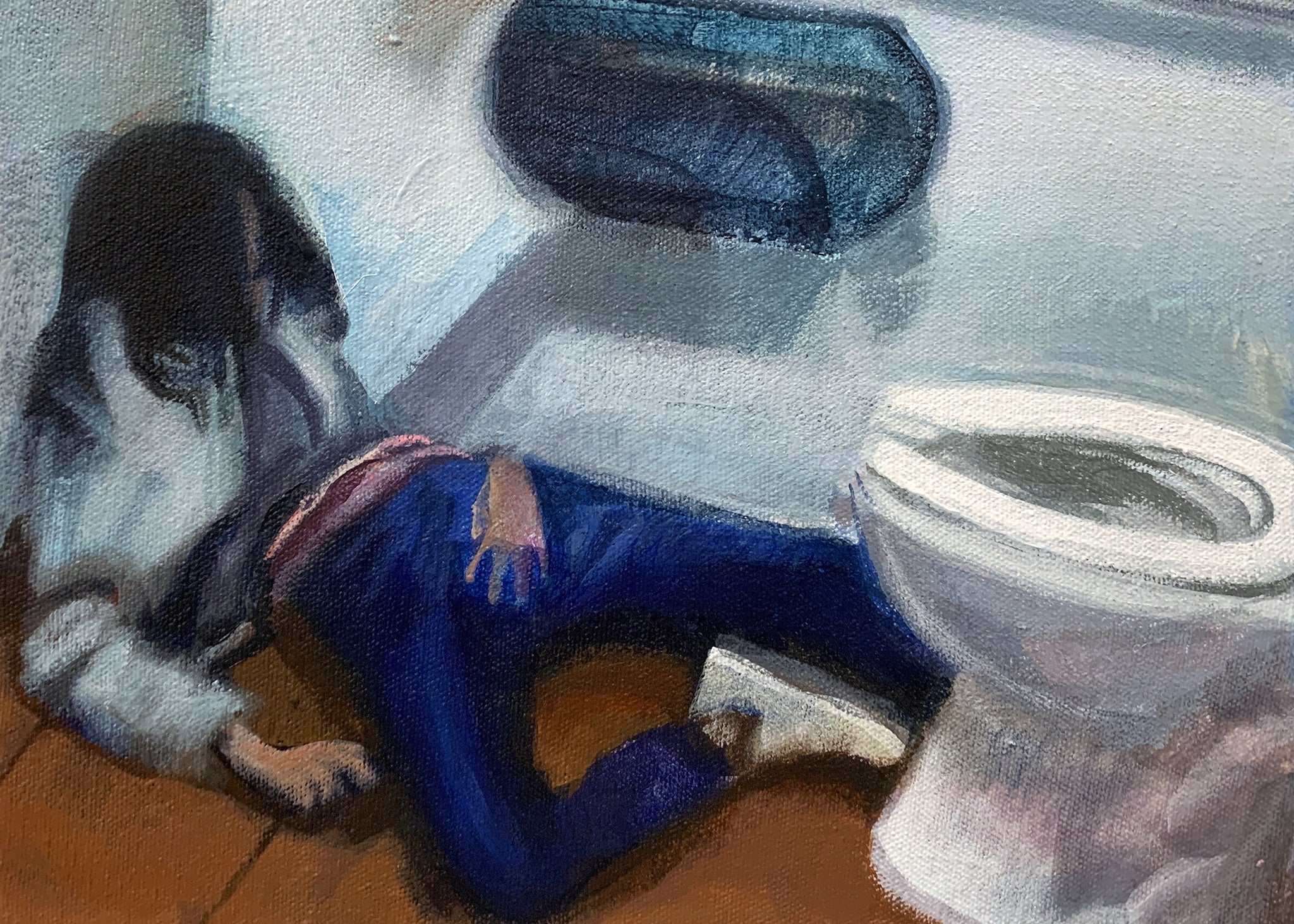 Claudia Bitrán, "White Shoes (Drunk Toilet)"