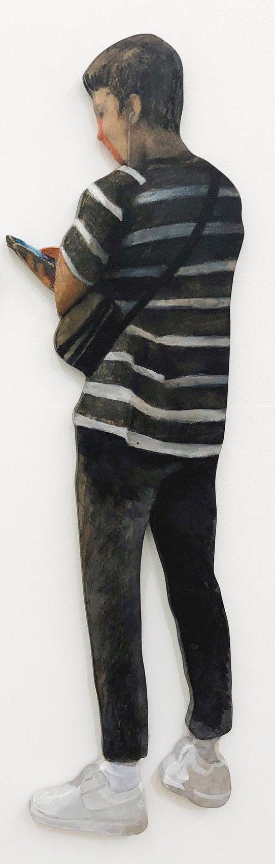 Claudia Bitrán, "White Shoes (Striped Shirt)"