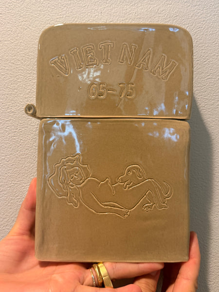 Johannah Herr, "Vietnam Zippo Lighter Tiki Mug (Sleeping Beauty)"