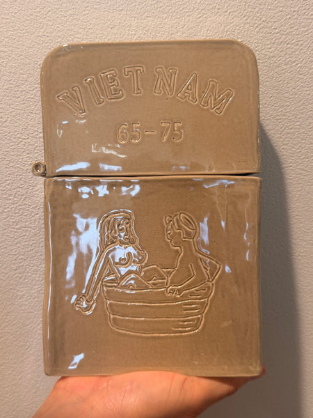 Johannah Herr, "Vietnam Zippo Lighter Tiki Mug (Bathtub Lovers 2)"
