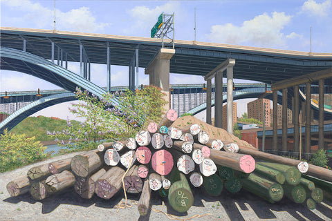 Valeri Larko, "Pilings, Harlem River, Bronx"