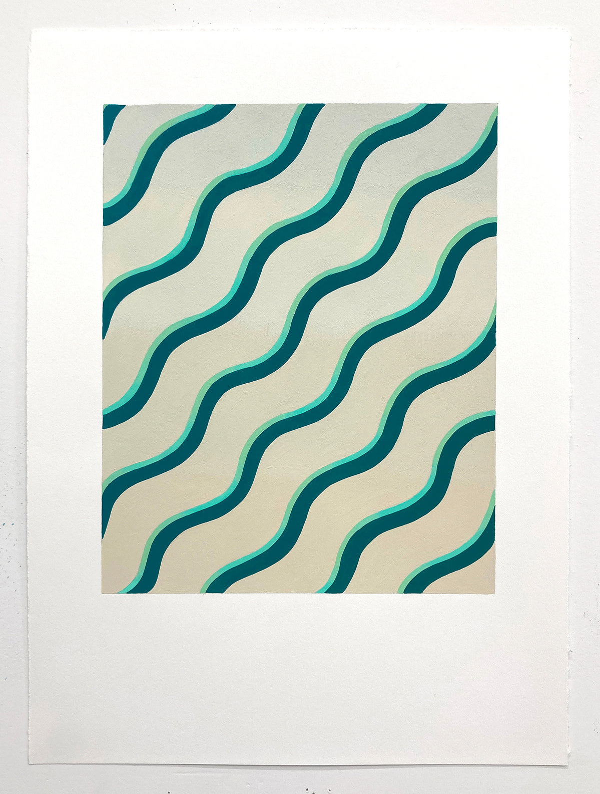 Lucia Rodriguez Perez, "Untitled (teal waves)"