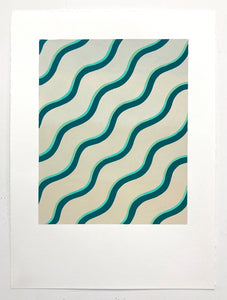 Lucia Rodriguez Perez, "Untitled (teal waves)"