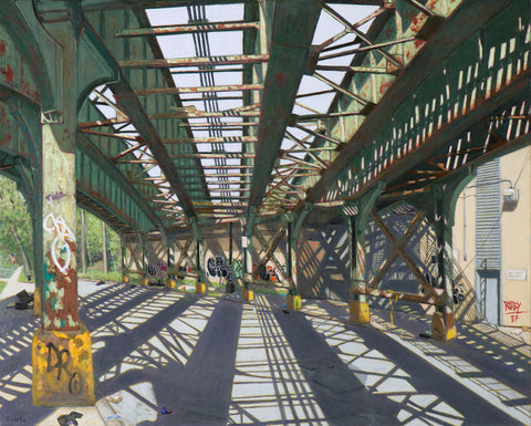 Valeri Larko, "Elevated Train Trestle, North Bronx"