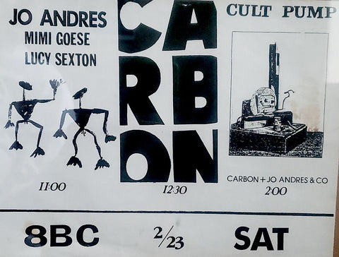 Jo Andres, "Carbon Show Lineup poster"