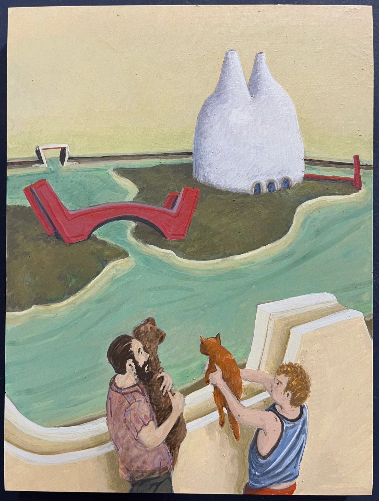 Chris Ulivo, "Pets Enjoy the Completed Garden"