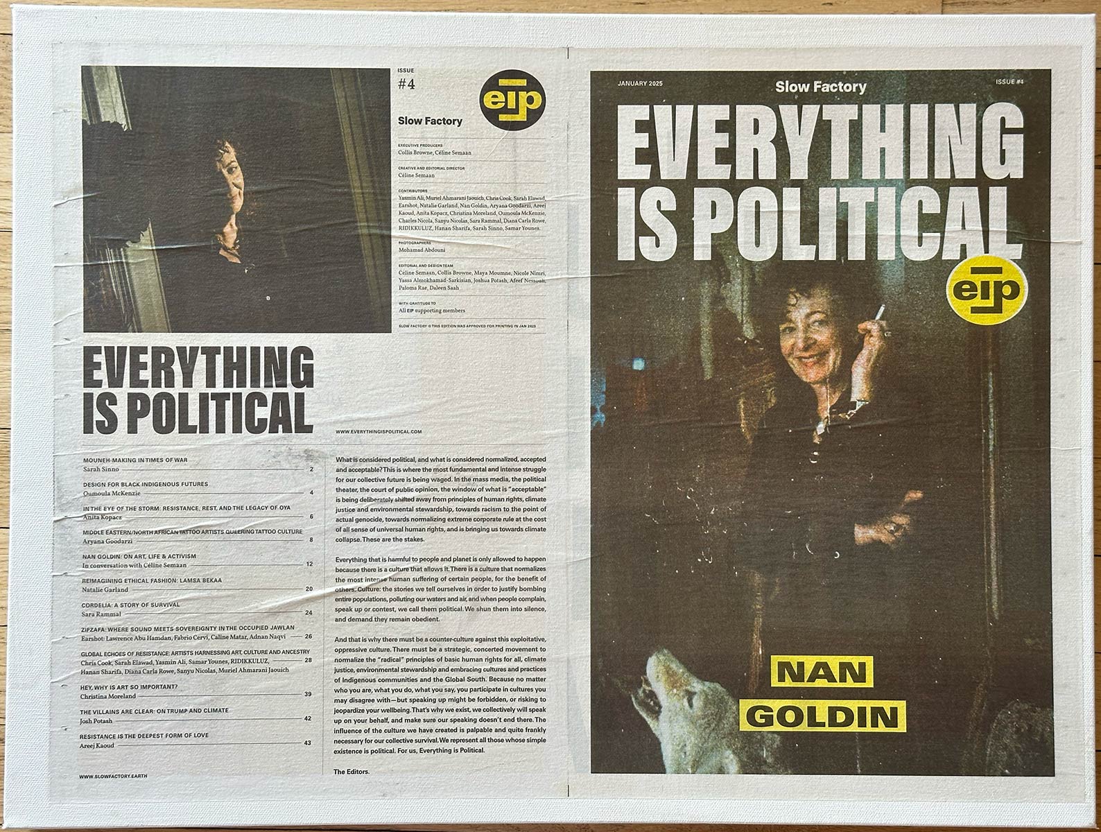 Slow Factory, "EIP spread: Nan Goldin Cover"