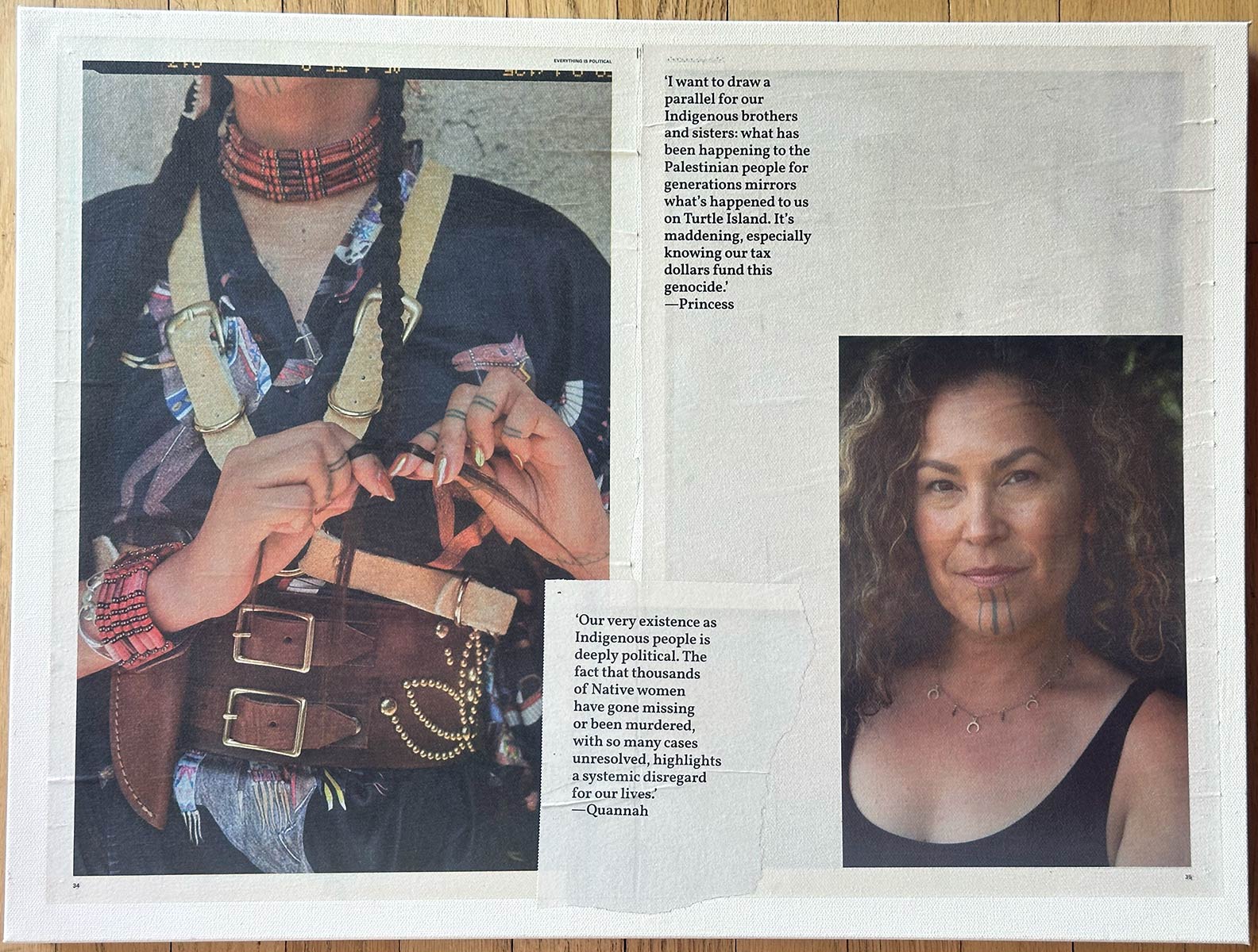 Slow Factory, "EIP spread: Quannah Chasinghorse & Princess"