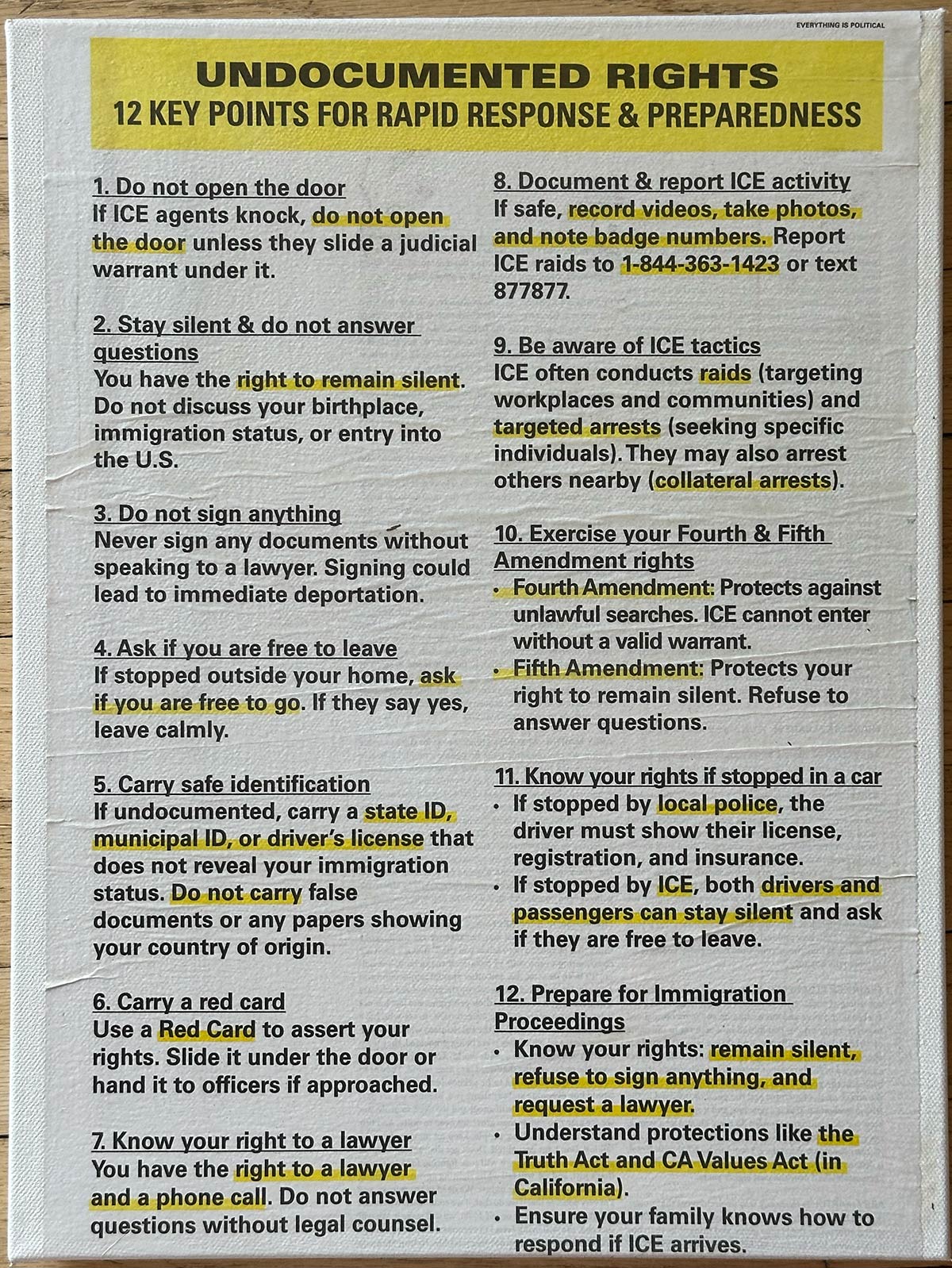 Slow Factory, "Undocumented Rights"