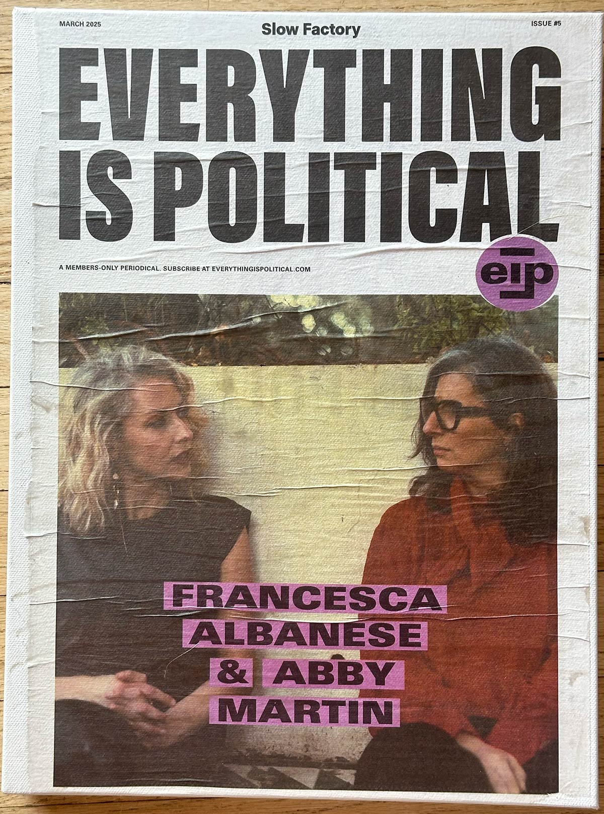 Slow Factory, "EIP cover: Francesca Albanese & Abby Martin"
