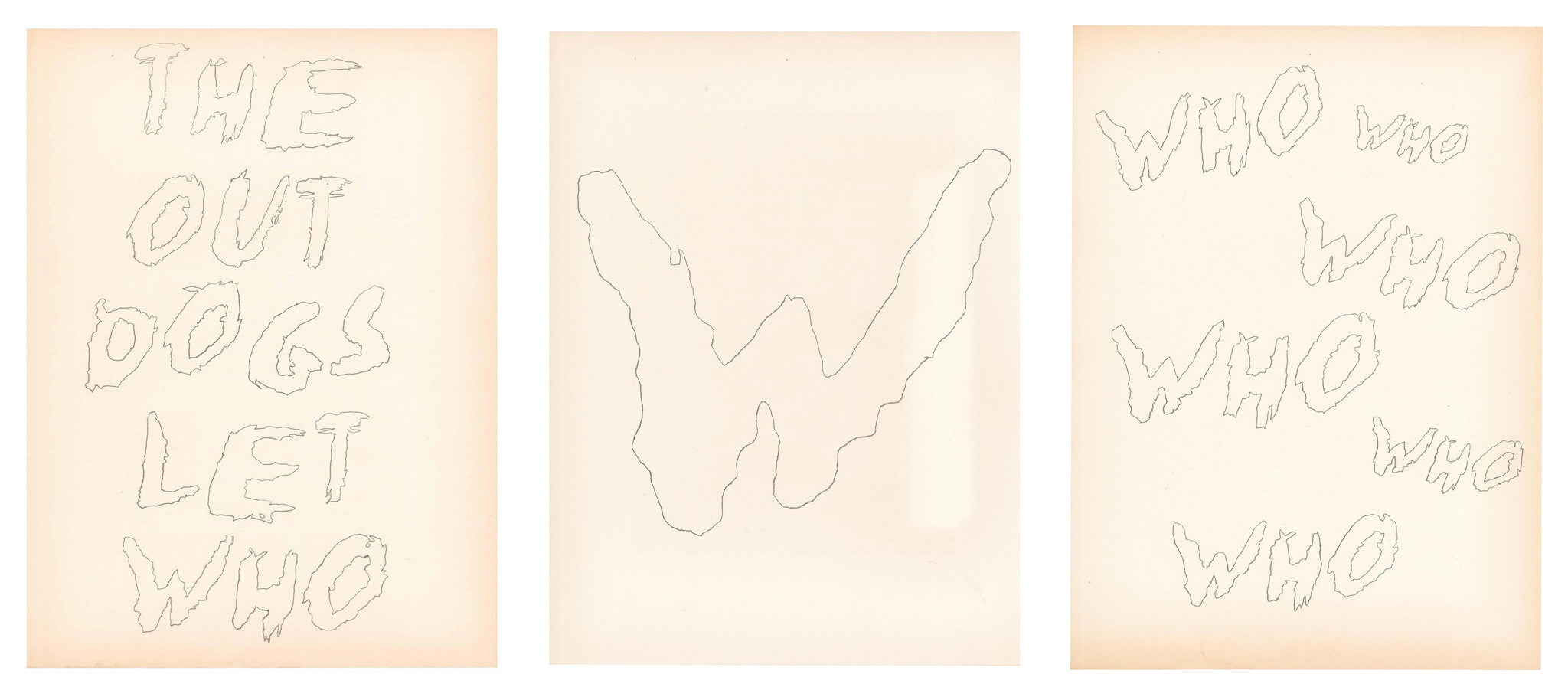 Ben Sisto, "Who (Collection of 3 Drawings)"