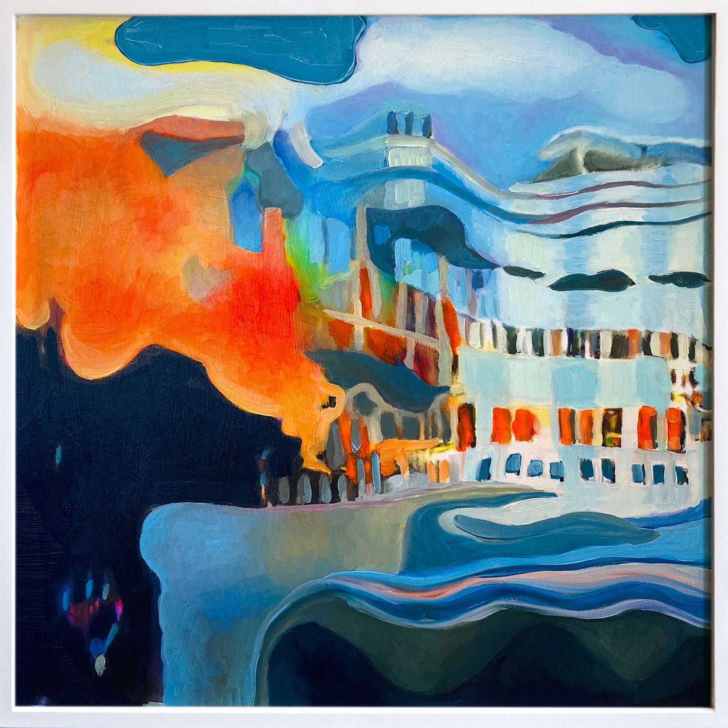 Anne Spalter, "Ship Fire Landscape" SOLD
