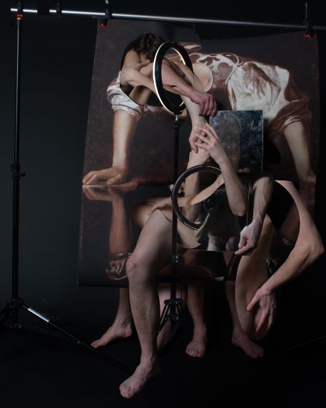 Joseph Messer, "Narcissus Triptych [Portrait of the Beloved, Self Portrait, Anatomy of Influence]"