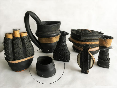 Judy Richardson, "Tire Jars - Little Cup"