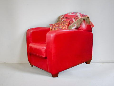 Unhee Park, "Red Bonded Leather Tub Club #01"