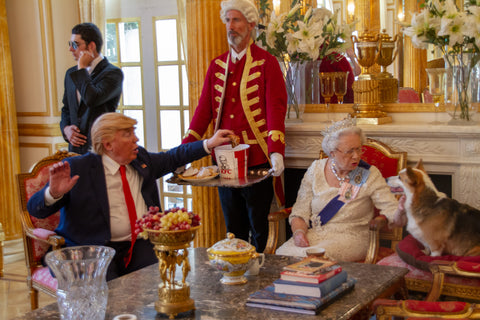 Alison Jackson, "Trump And Queen Have KFC"