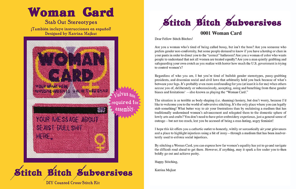 Katrina Majkut, "Woman Card DIY Counted Cross-Stitch Kit"