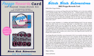 Katrina Majkut, "Preggo Rewards Card DIY Counted Cross-Stitch Kit"