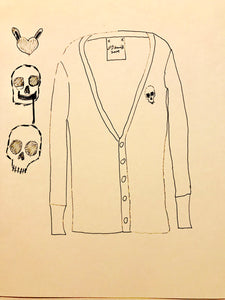 Kellesimone Waits, "Skull Sweater Sketch"