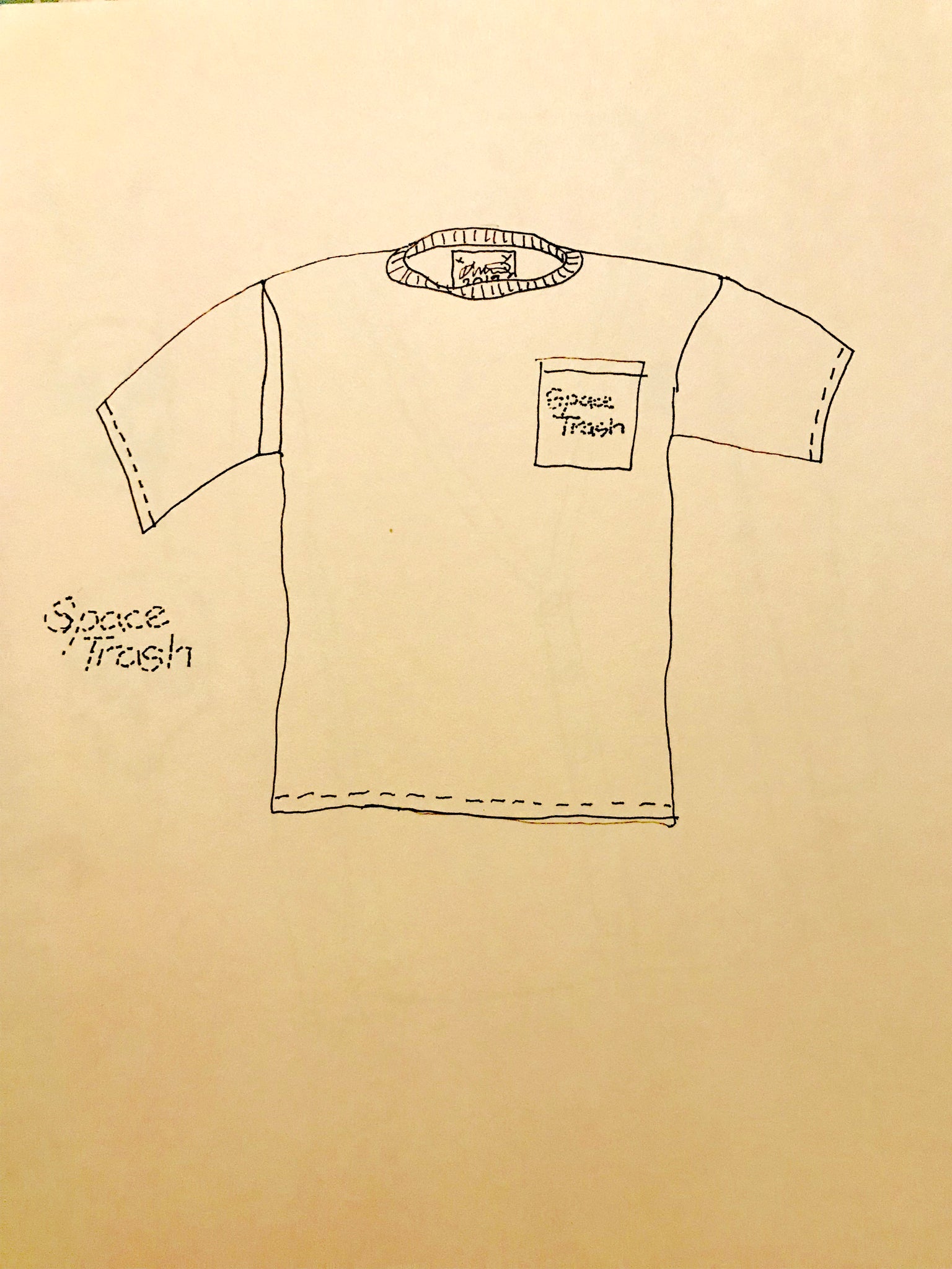 Kellesimone Waits, "T-Shirt Sketch"