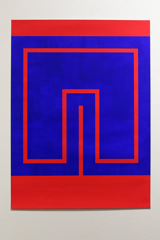 Elspeth Schulze, "Split Square (Ultramarine)"
