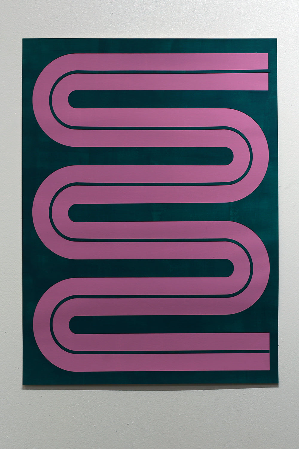 Elspeth Schulze, "Meander Line (Lilac + Emerald)"