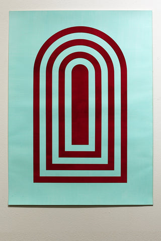 Elspeth Schulze, "Interior Arch (Magenta + Turquoise)"