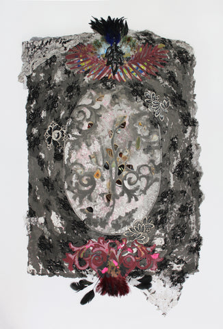Lina Puerta, "Untitled (Black with Insect Wings/Tapestries Series)"