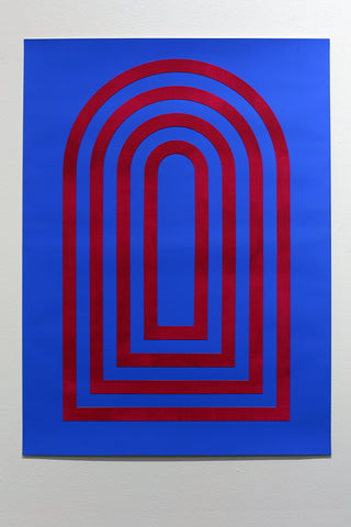 Elspeth Schulze, "Interior Arch (Magenta + Blue)"