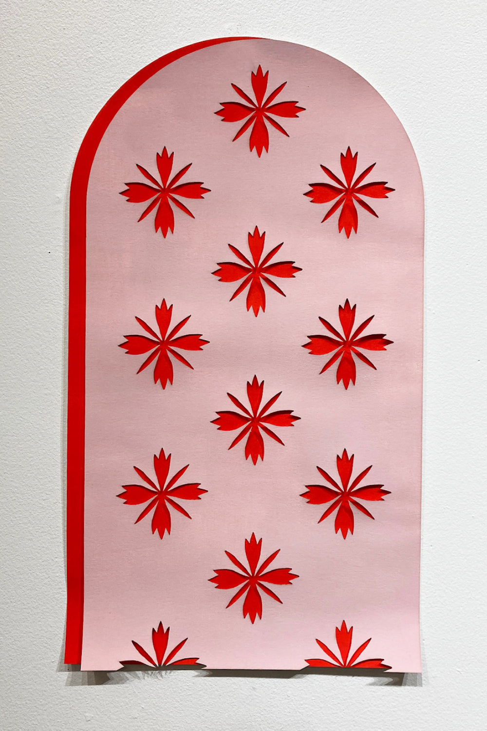 Elspeth Schulze, "Rosette Arch (Rose + Vermillion)"