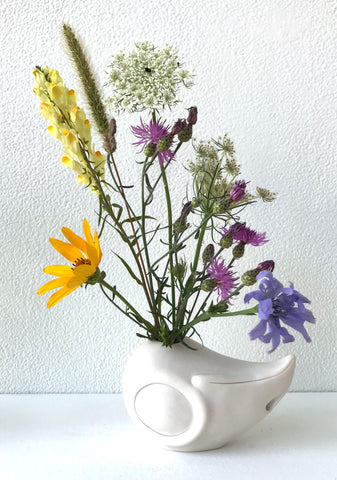 Bethany Krull, "Bird Skull Vase"